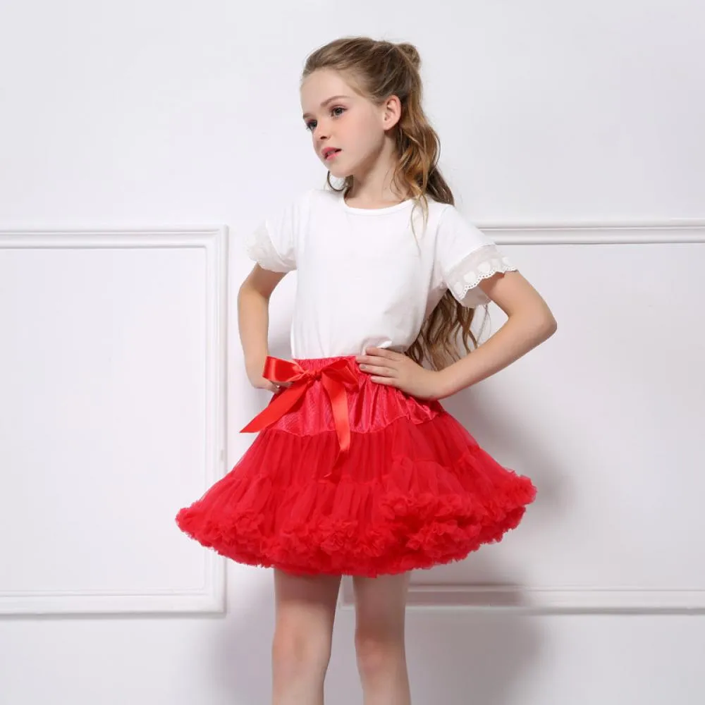 Baby Girls Christmas Tutu Dress Solid Color Skirt For Girls 6-18m Babywear Wholesale