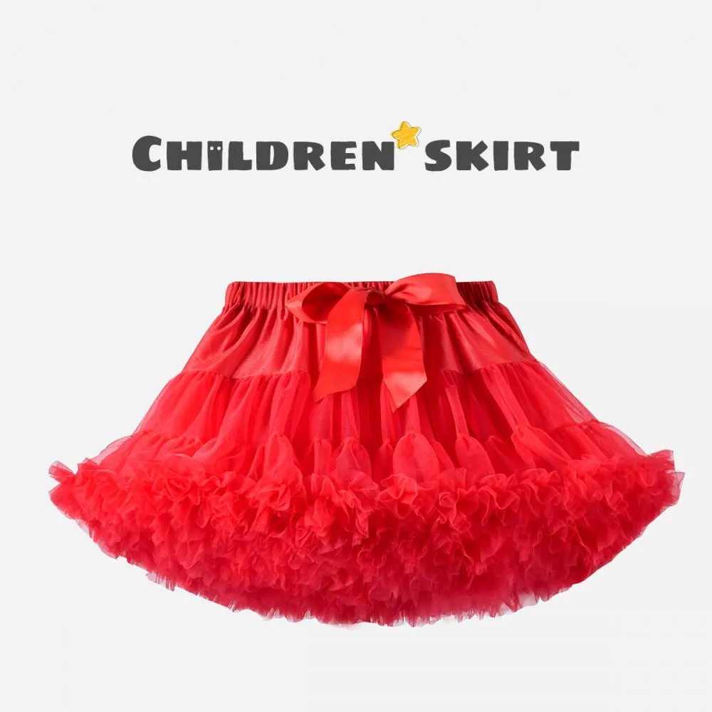 Baby Girls Christmas Tutu Dress Solid Color Skirt For Girls 6-18m Babywear Wholesale