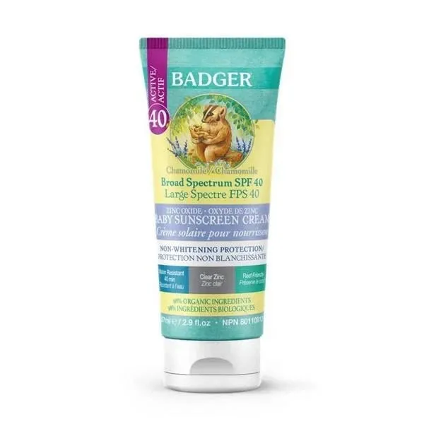 Badger SPF 40 Clear Zinc Baby Sunscreen