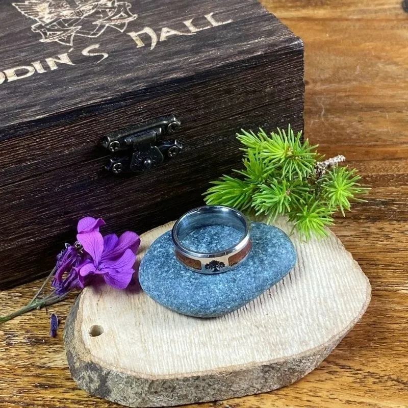 Bague d'Yggdrasil - acier inoxydable