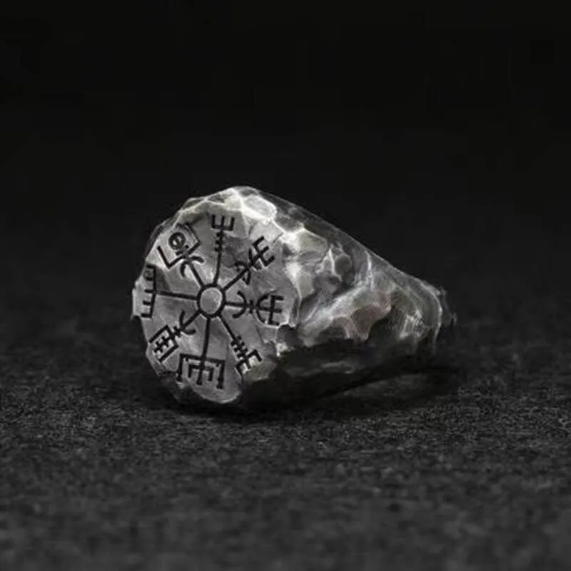 Bague "Suivre son chemin" Vegvisir | Acier inoxydable