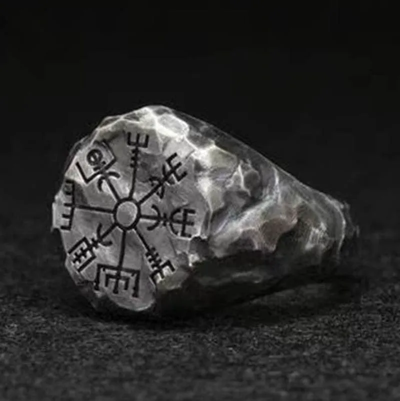 Bague "Suivre son chemin" Vegvisir | Acier inoxydable