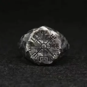 Bague "Suivre son chemin" Vegvisir | Acier inoxydable