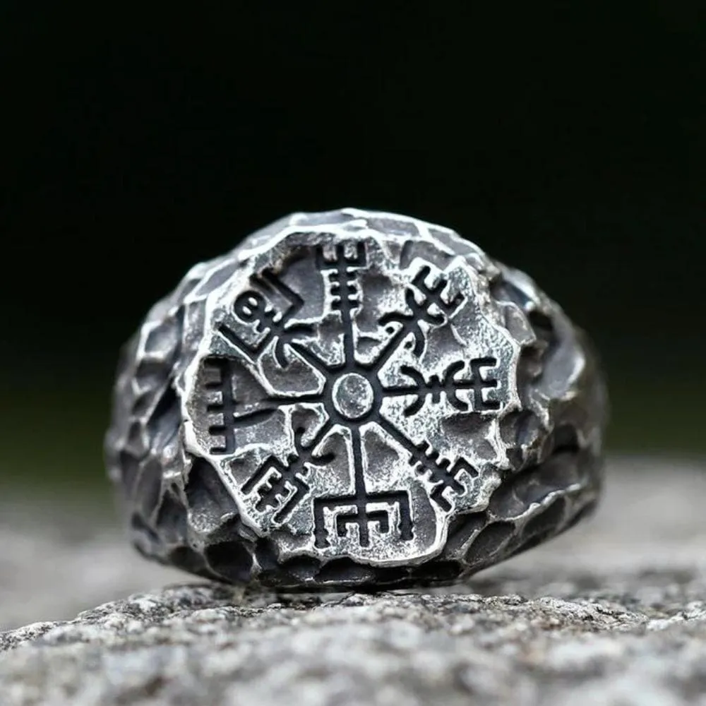 Bague "Suivre son chemin" Vegvisir | Acier inoxydable