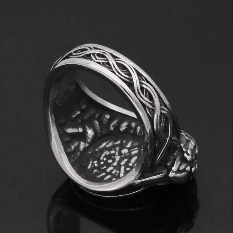 Bague symbole Valknut - Acier inoxydable - Viking