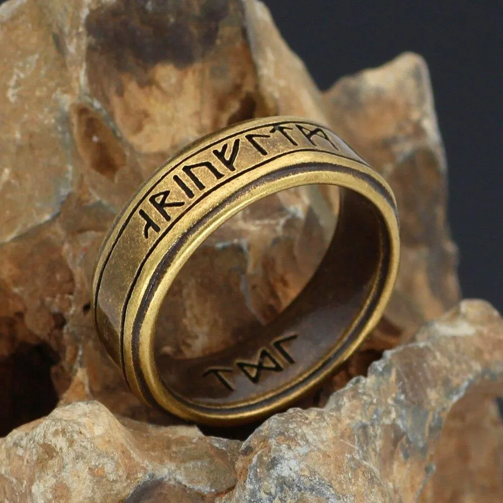 Bague Viking Ancienne - Acier inoxydable