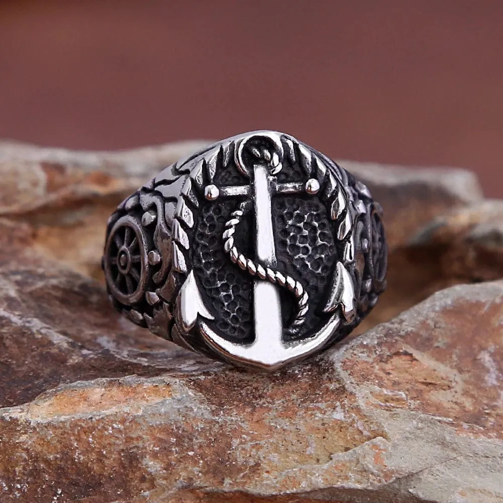 Bague Viking Ancre de Drakkar