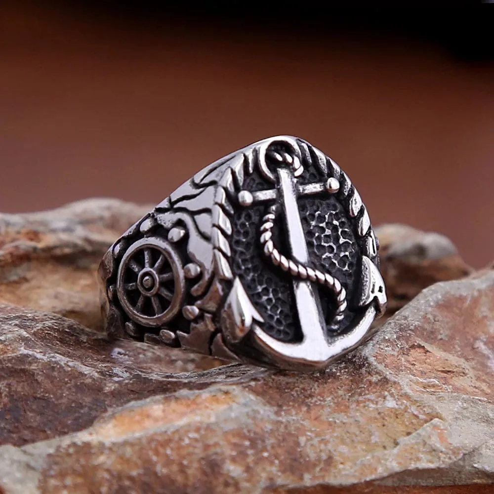 Bague Viking Ancre de Drakkar