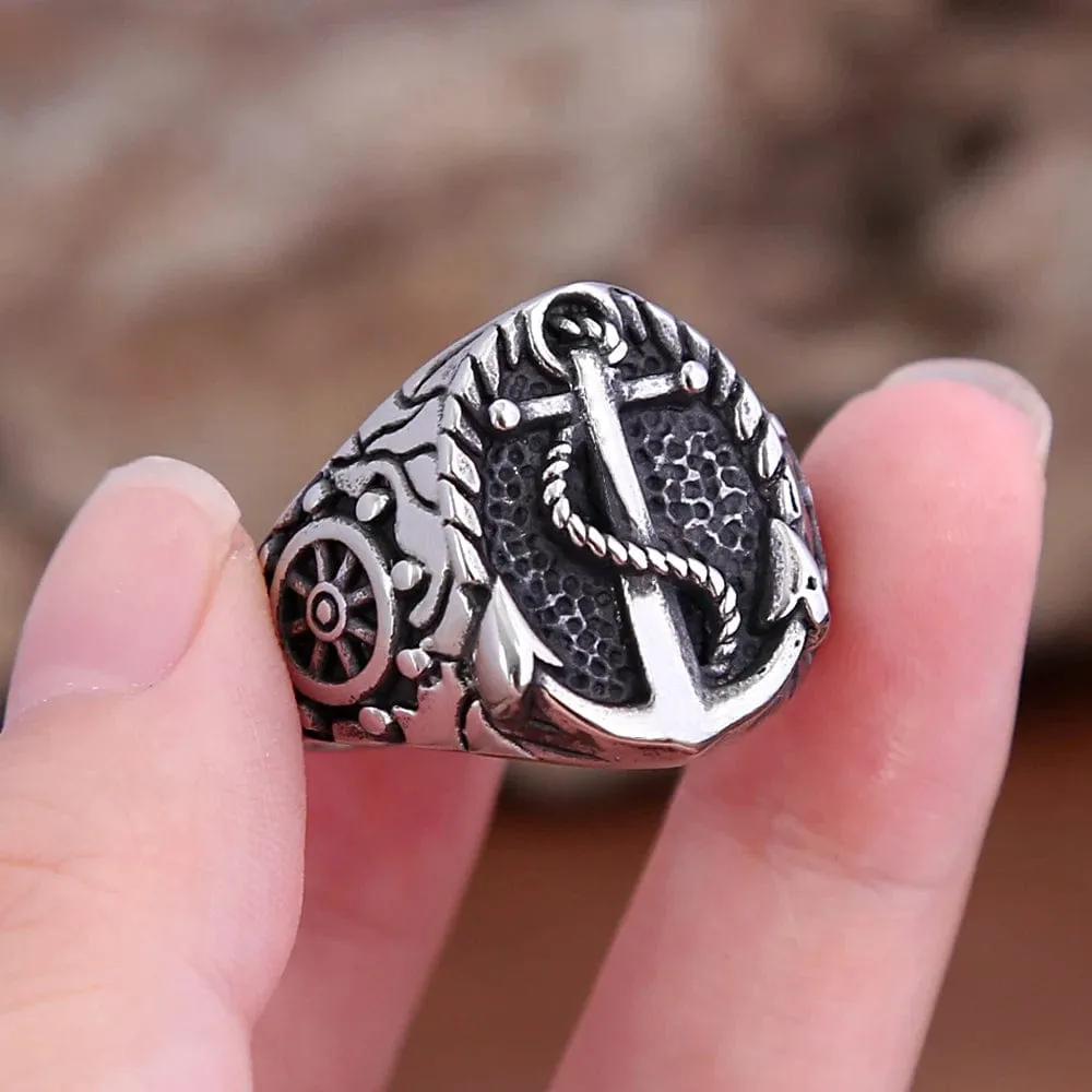 Bague Viking Ancre de Drakkar