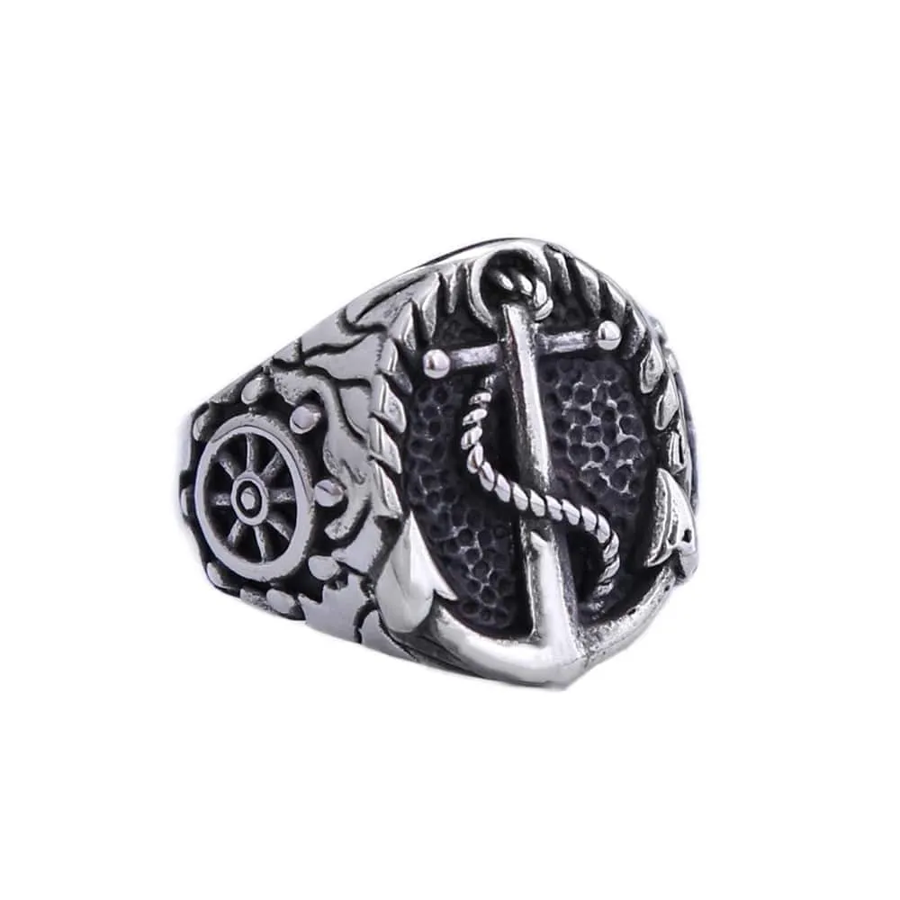 Bague Viking Ancre de Drakkar