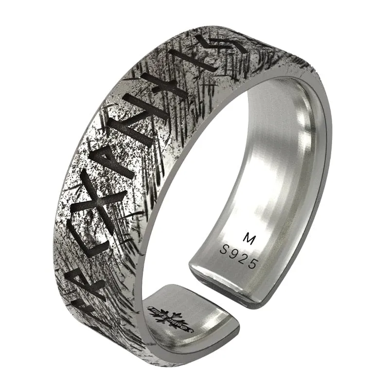 Bague Viking en Argent Sterling 925 - Alliance des Runes Éternelles