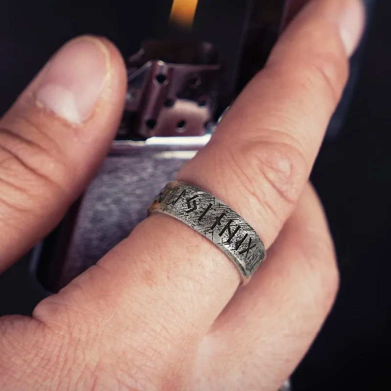 Bague Viking en Argent Sterling 925 - Alliance des Runes Éternelles