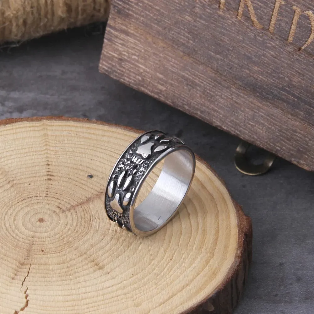 Bague Viking Patte de Fenrir