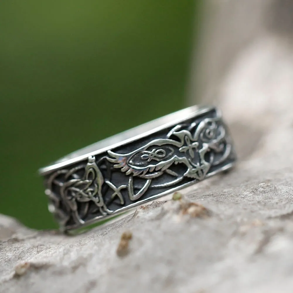 Bague Viking "Bague des Ailes d'Odin"