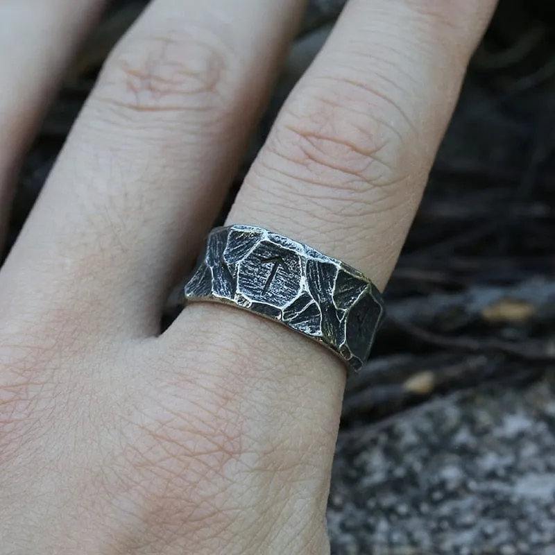 Bague viking rune "Destinée héroïque"