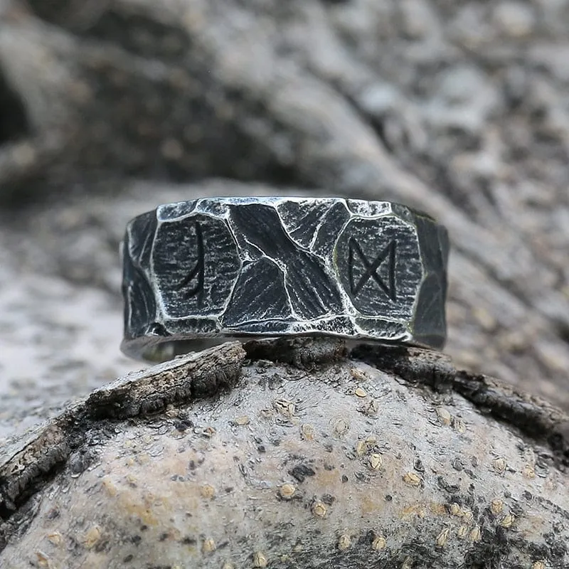 Bague viking rune "Destinée héroïque"