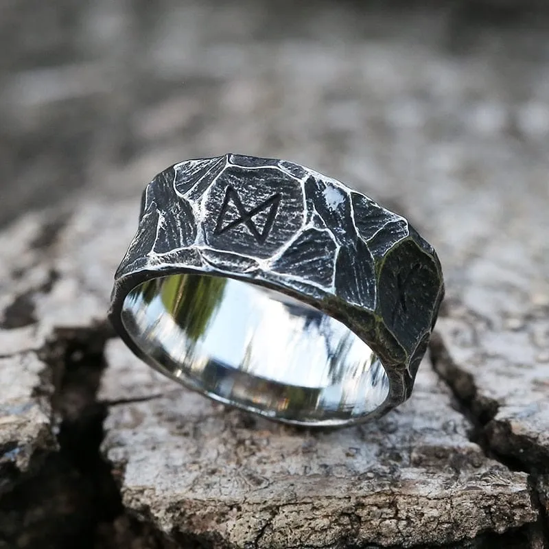 Bague viking rune "Destinée héroïque"