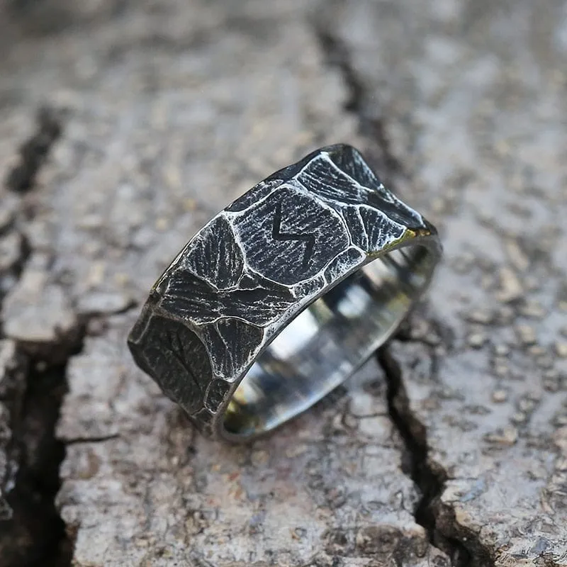 Bague viking rune "Destinée héroïque"