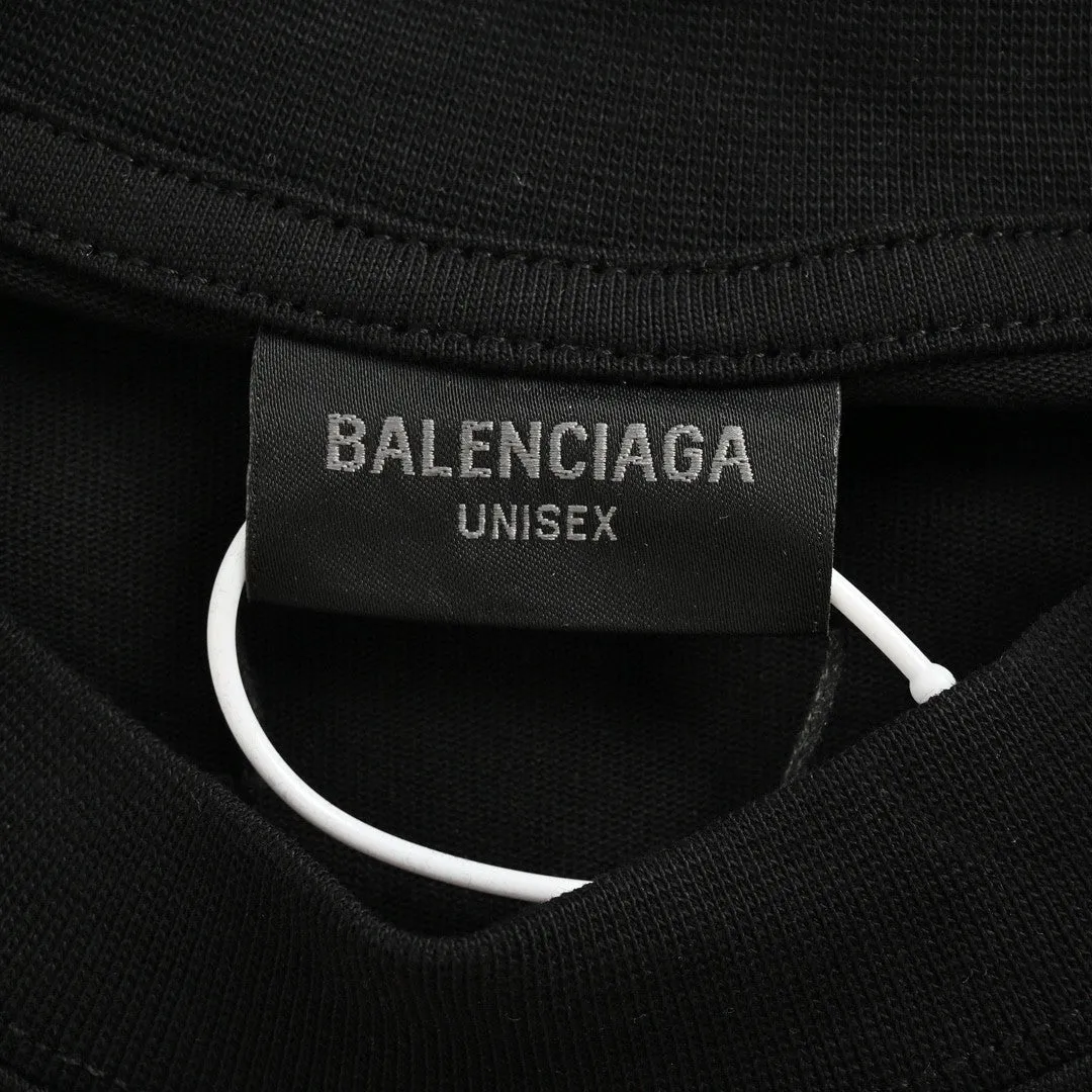 Balenciaga Grey Logo T-Shirt (Black)