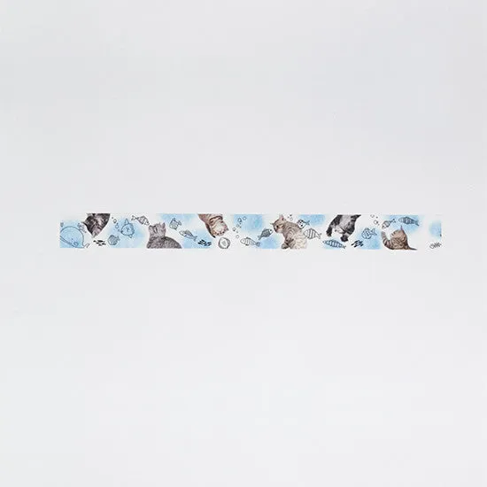 Bande Washi Tape - Cat & Fish