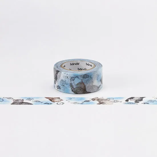 Bande Washi Tape - Cat & Fish