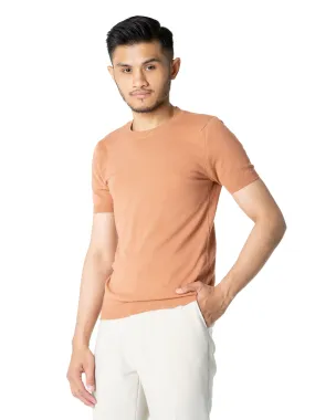 Basic Crew Neck Tee - Cinnamon