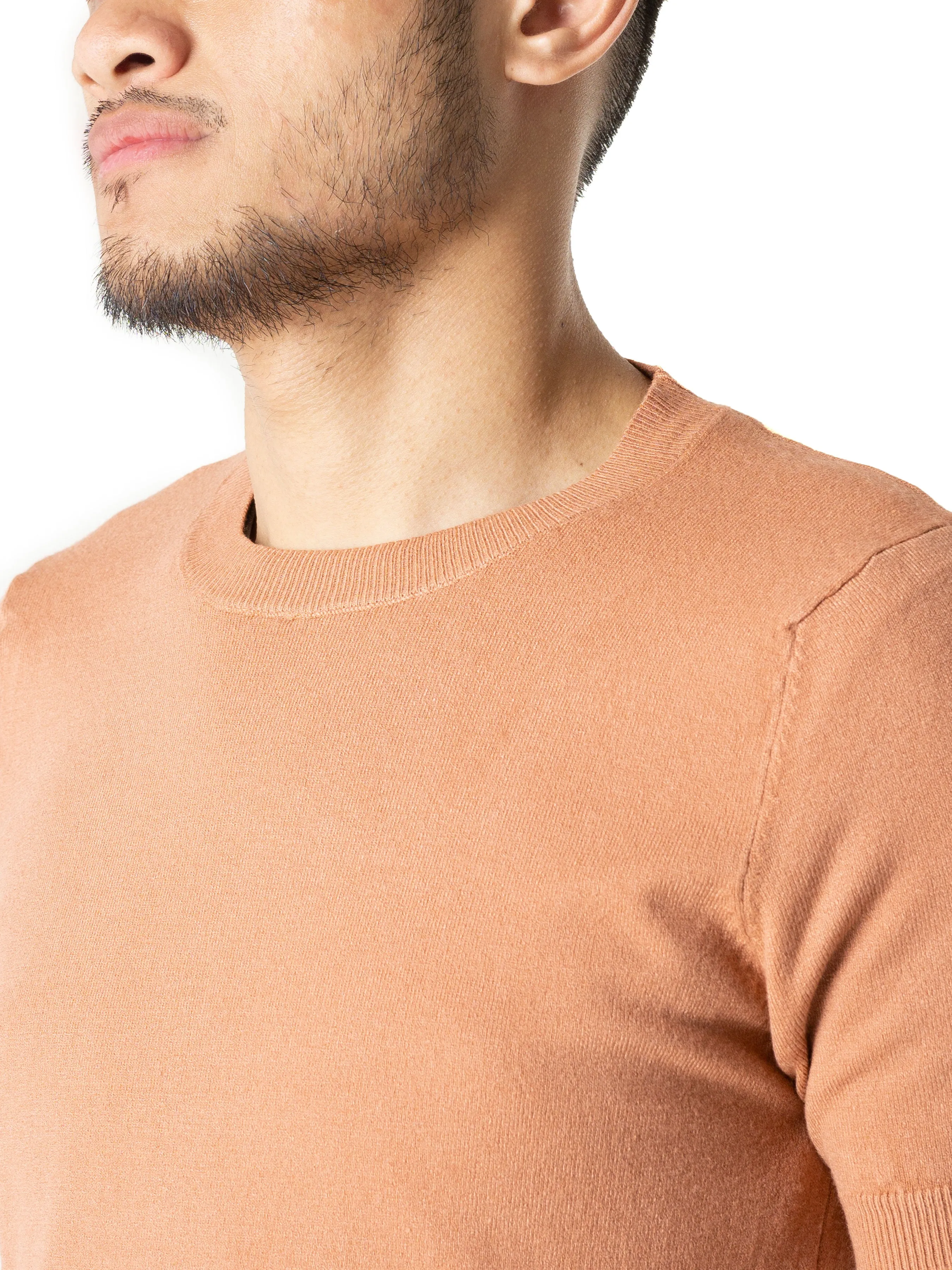 Basic Crew Neck Tee - Cinnamon