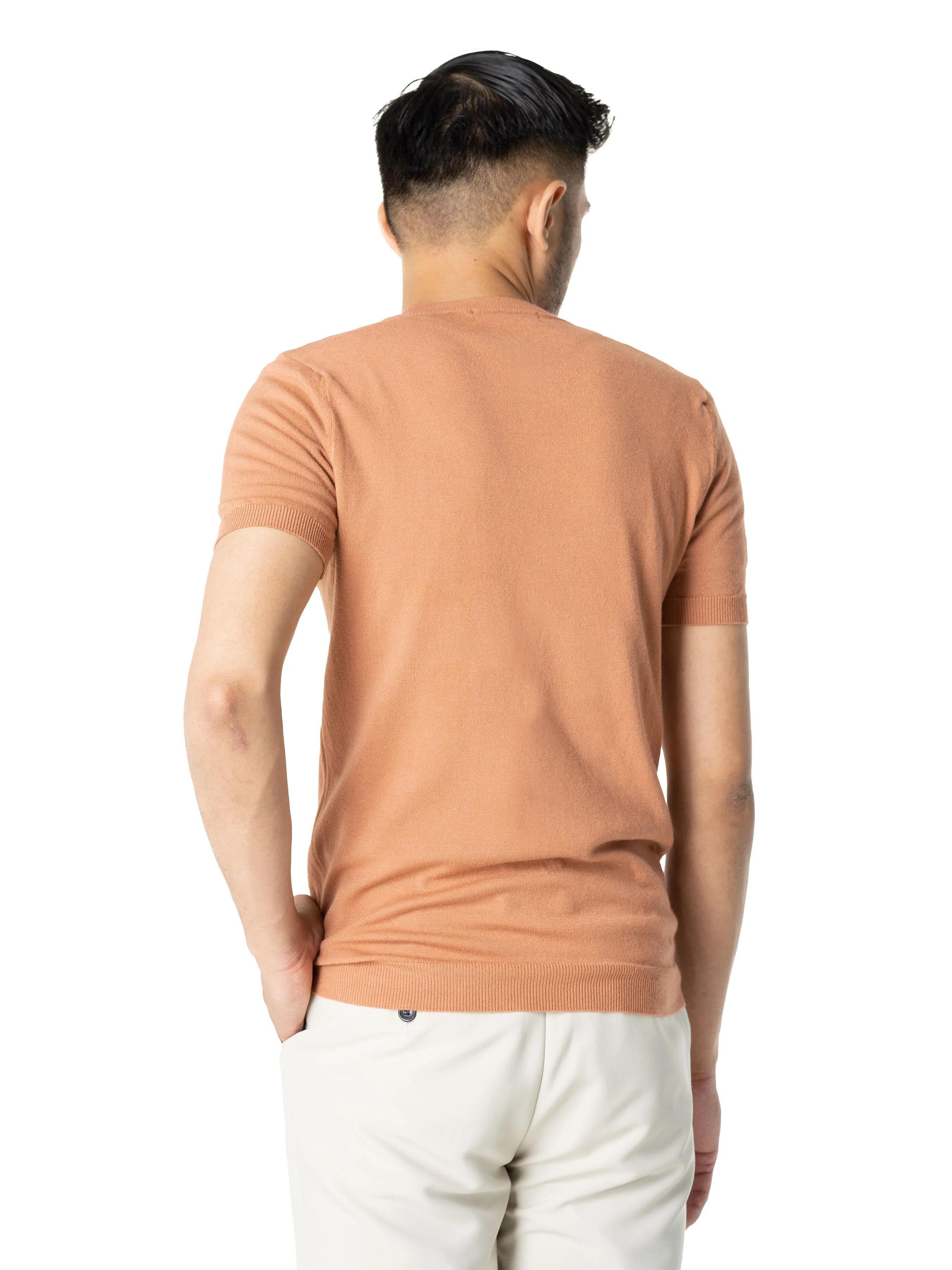 Basic Crew Neck Tee - Cinnamon