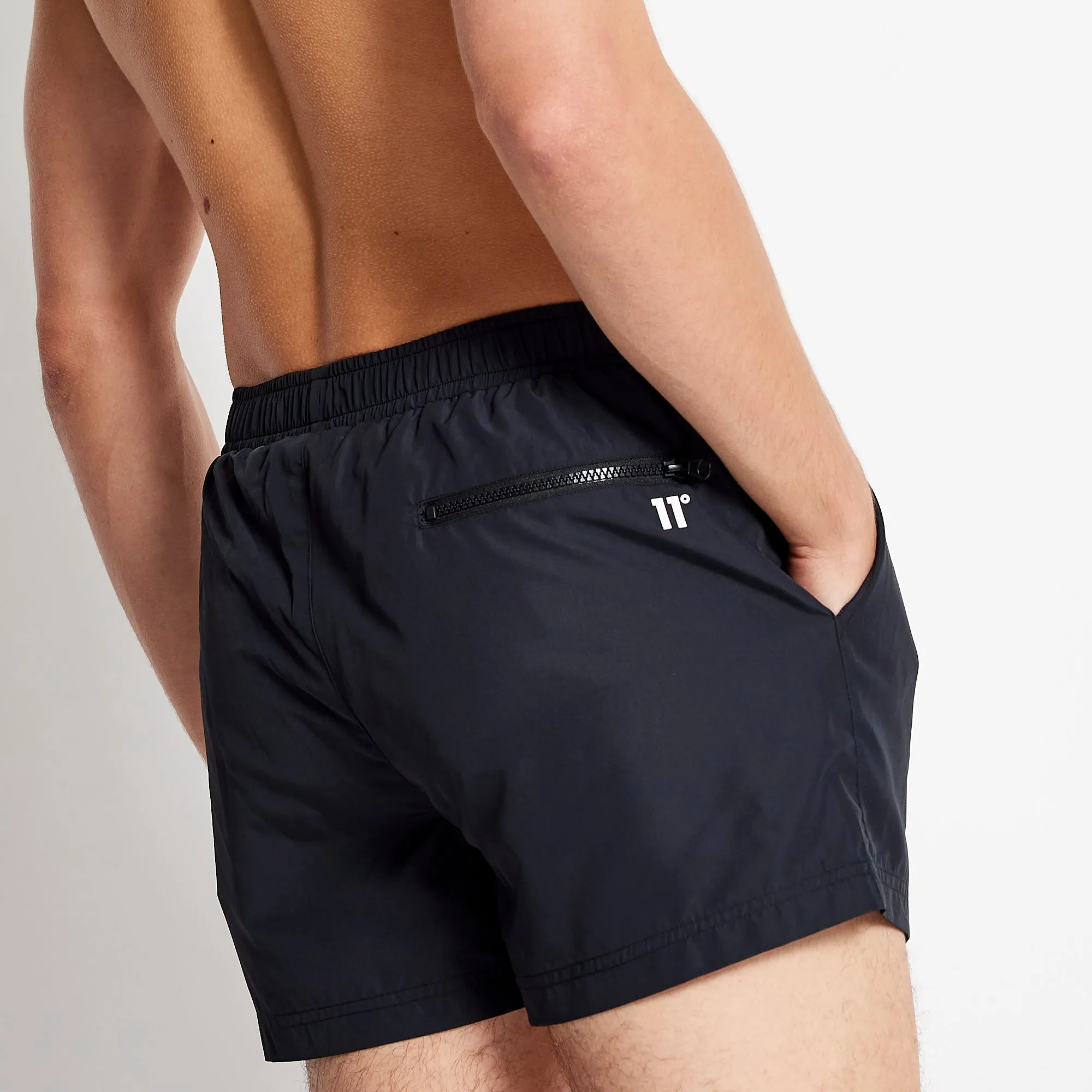 Belted Swim Shorts - Black