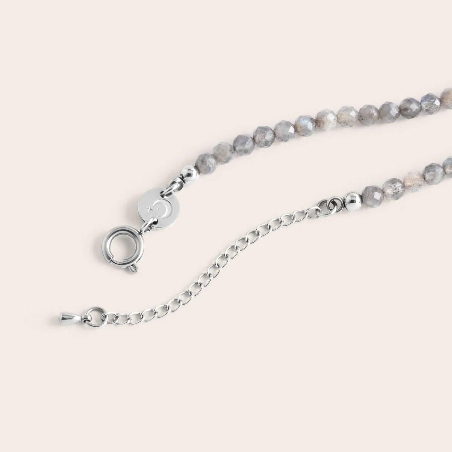 Bhavana Crystal Necklace - Gray Agate