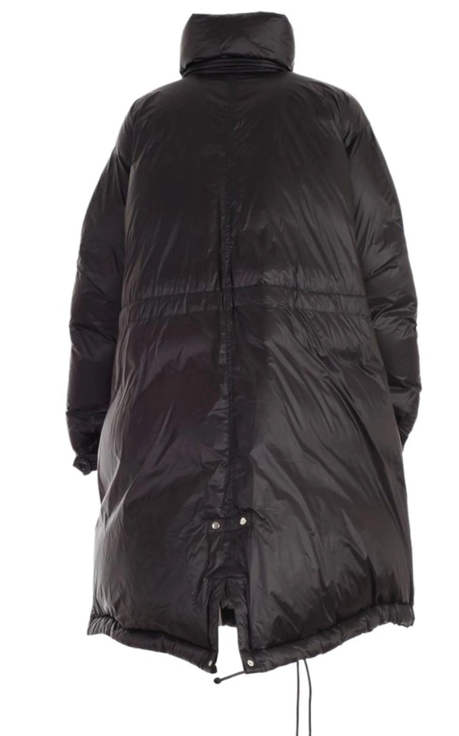 Black Down High Neck Padded Parka