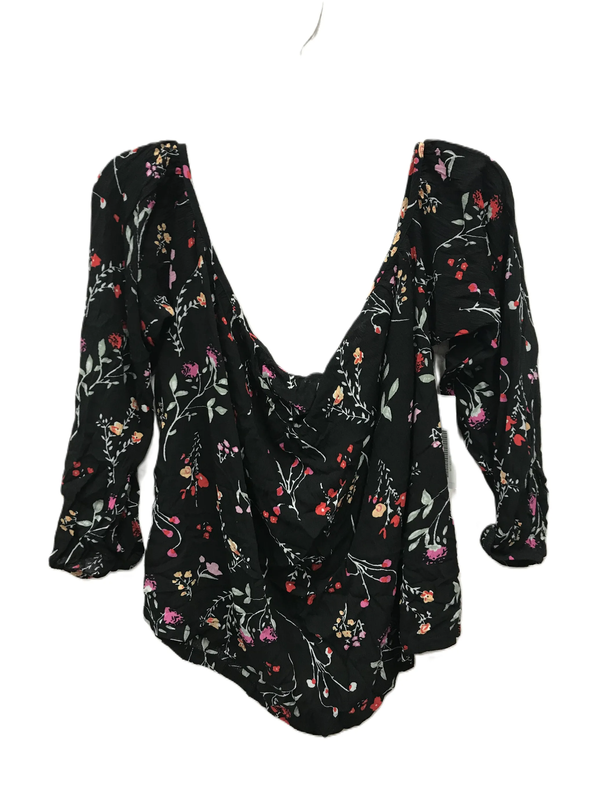 Black Top Long Sleeve By Just Fab, Size: Xl