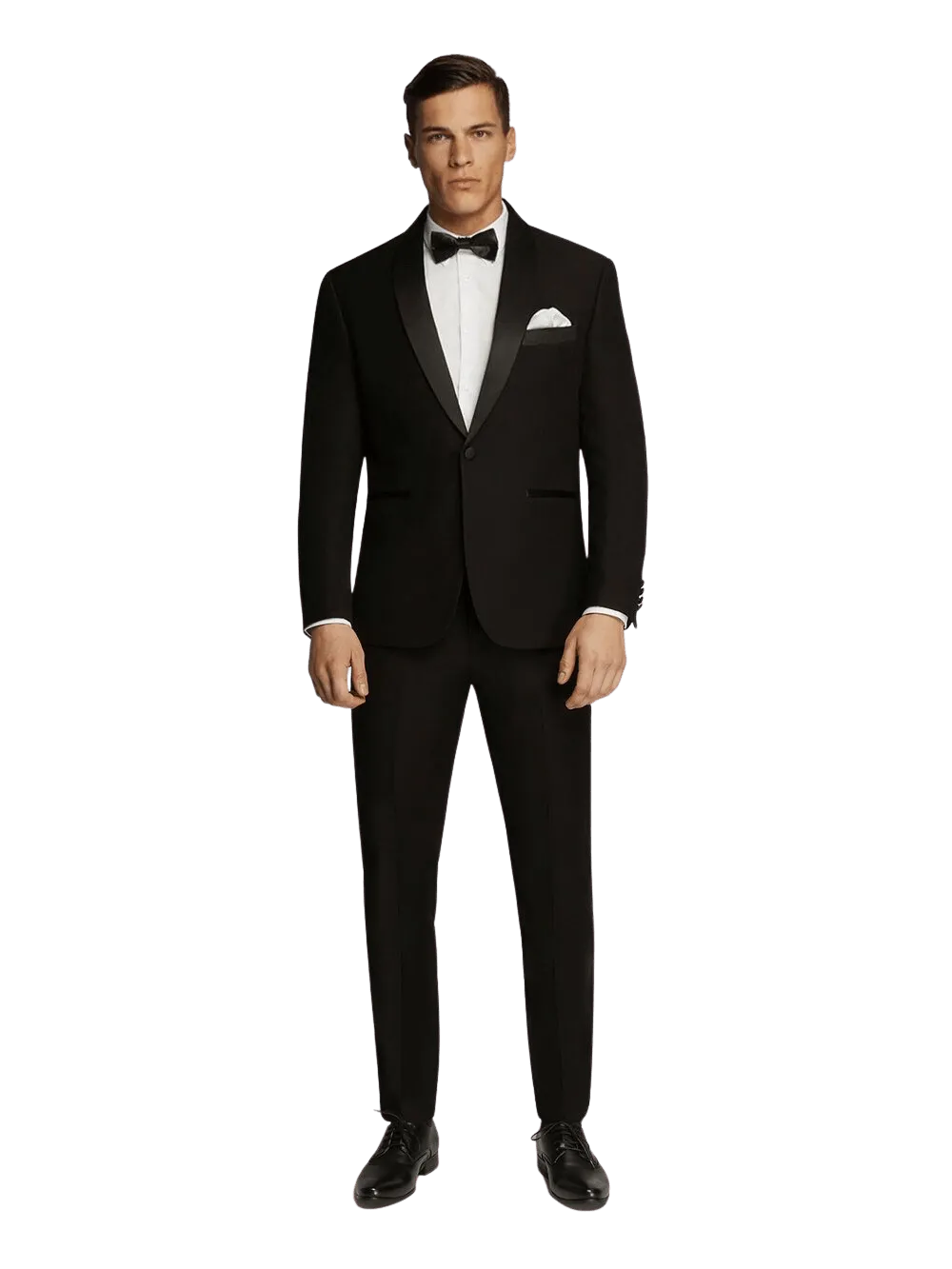 Black Tuxedo Satin Lapel Dinner Suit