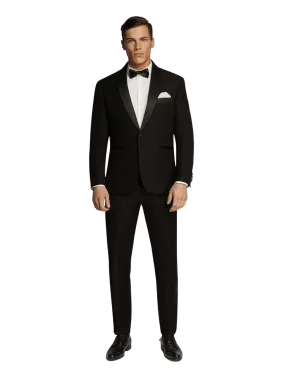 Black Tuxedo Satin Lapel Dinner Suit