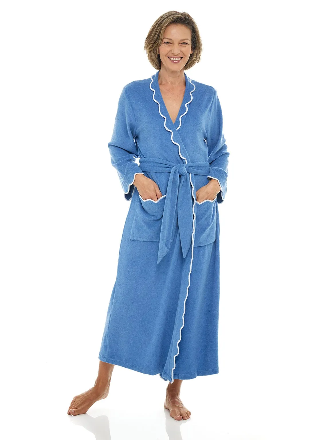 Blue French Terry Robe