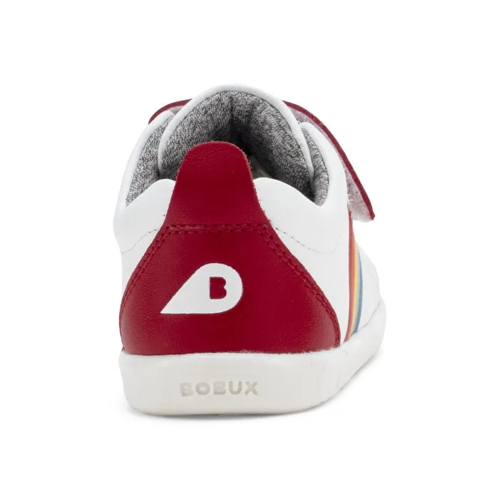 Bobux - Iwalk Grass Court Sneaker White Red Rainbow