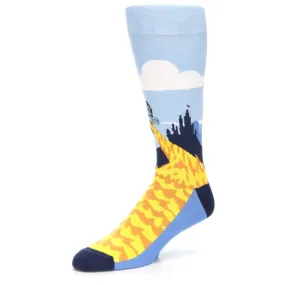 boldSOCKS Blue Orange Dragon Socks