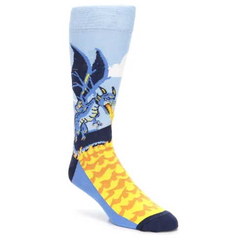 boldSOCKS Blue Orange Dragon Socks