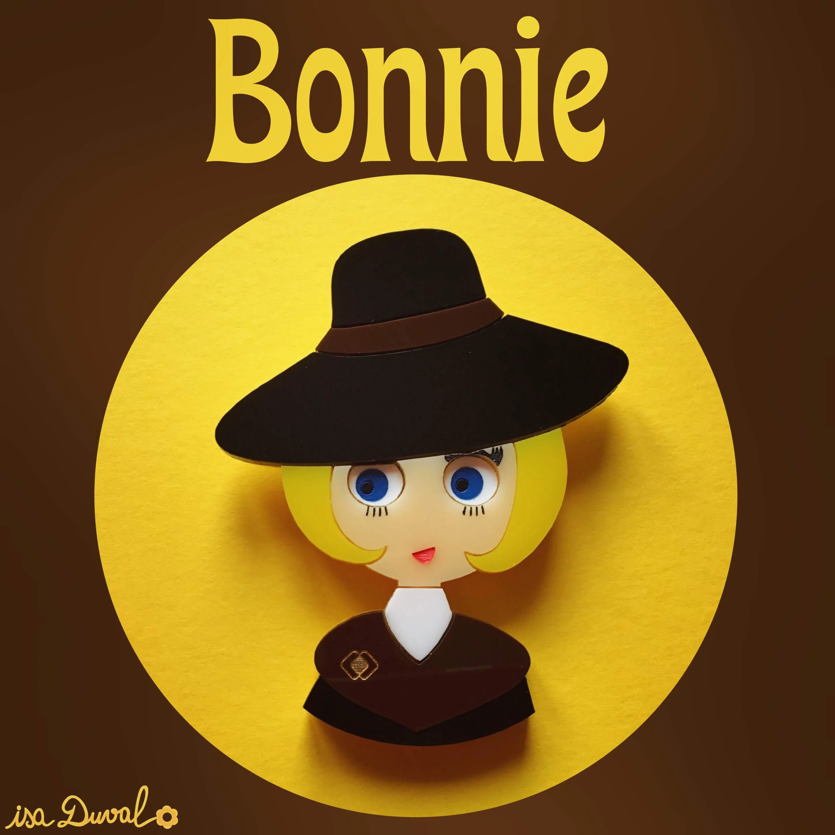 BONNIE Acrylic Brooch, Limited & Numbered Edition