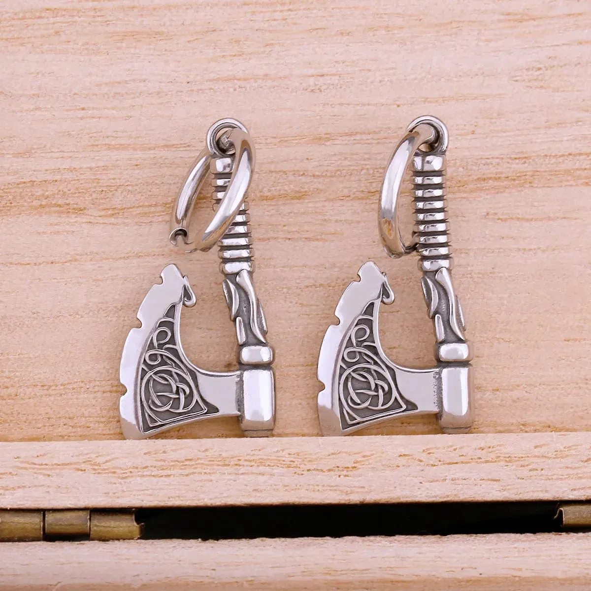 Boucles d'oreilles hache de Ragnar