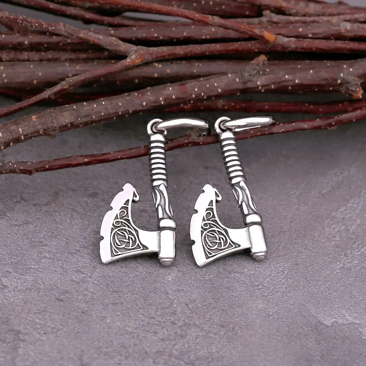 Boucles d'oreilles hache de Ragnar