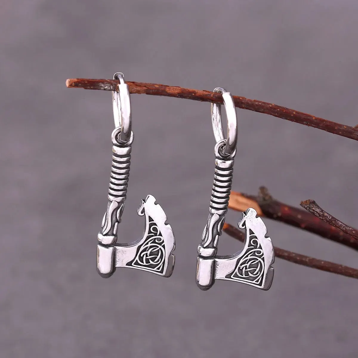 Boucles d'oreilles hache de Ragnar