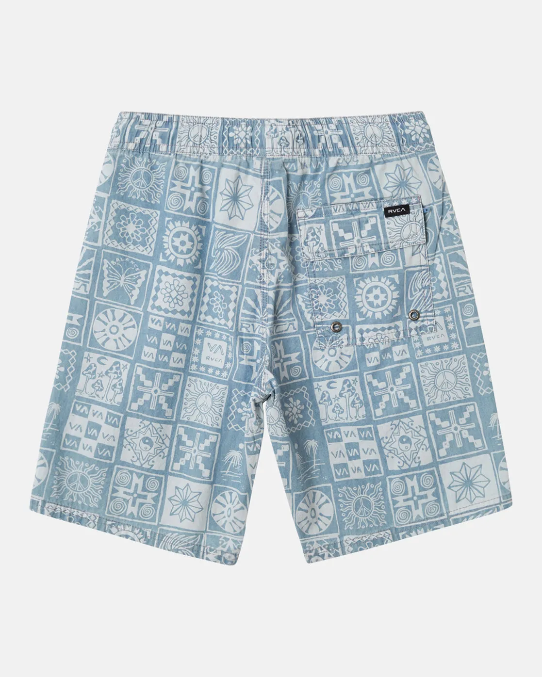 Boys Escape Elastic Waist Chambray Elastic Waist Shorts - Light Blue