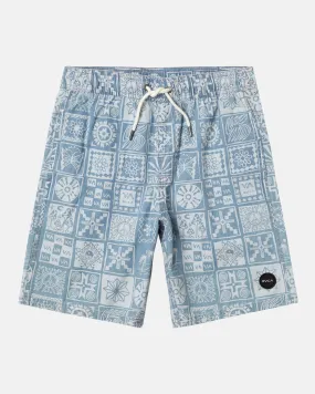 Boys Escape Elastic Waist Chambray Elastic Waist Shorts - Light Blue