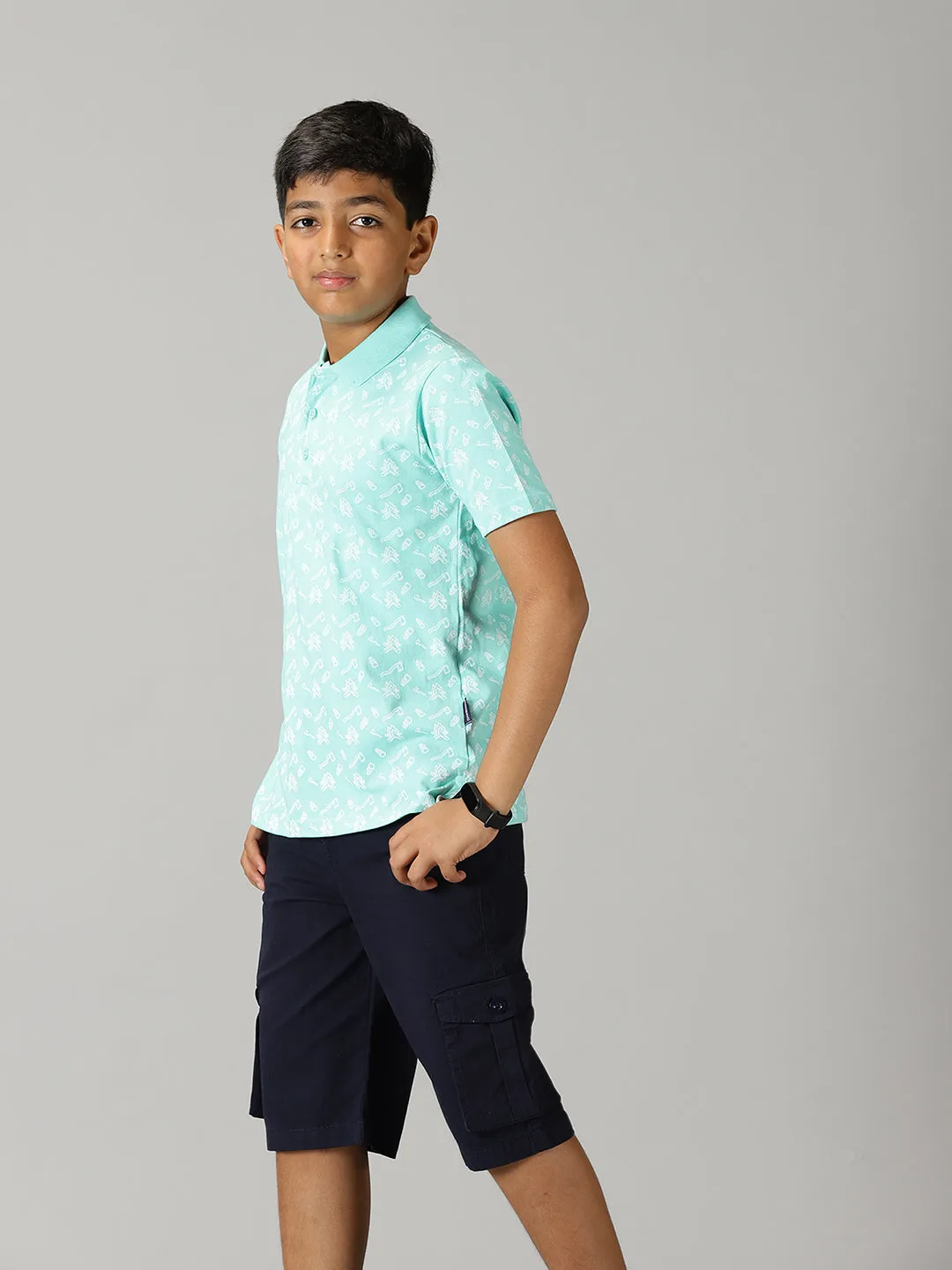 Boys Polo Tee & Twill Cargo Short Set