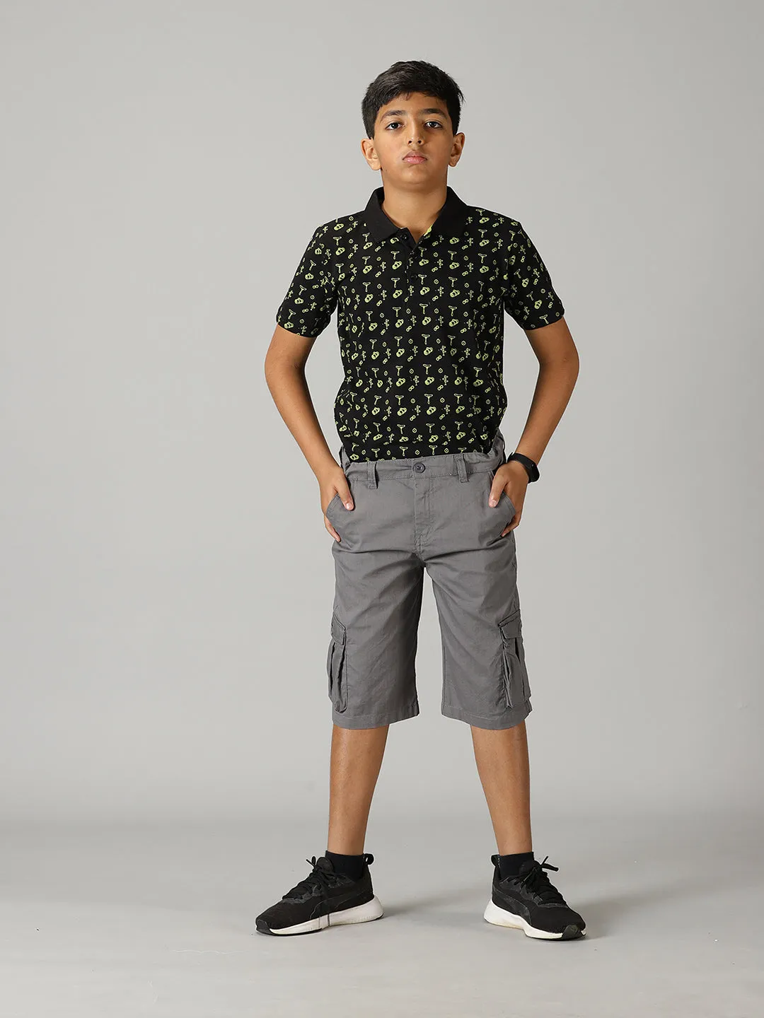 Boys Polo Tee & Twill Cargo Short Set