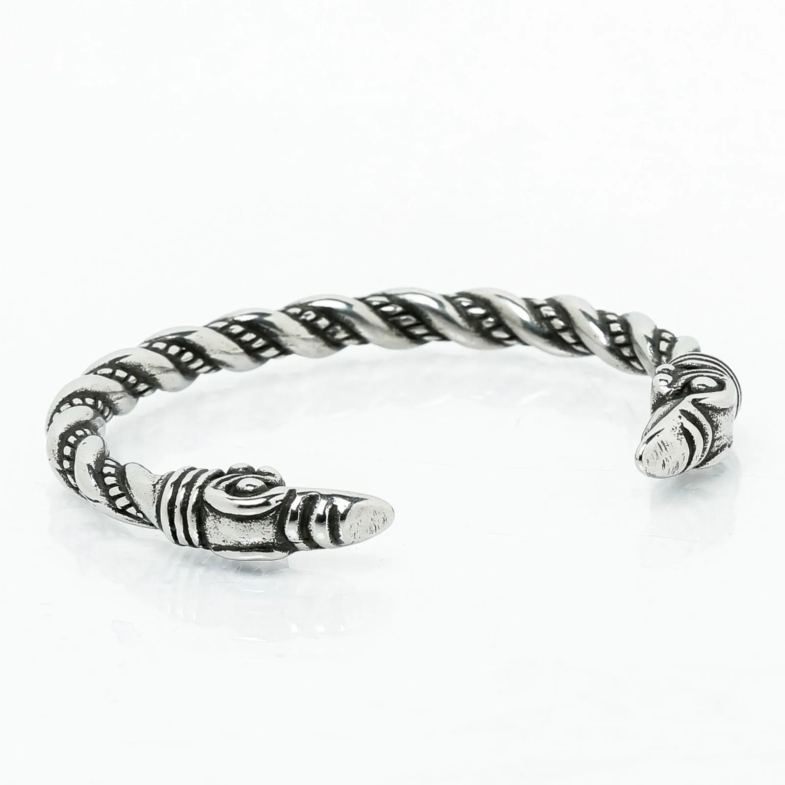 Bracelet de Loyauté Viking - Corbeaux d'Odin Argent