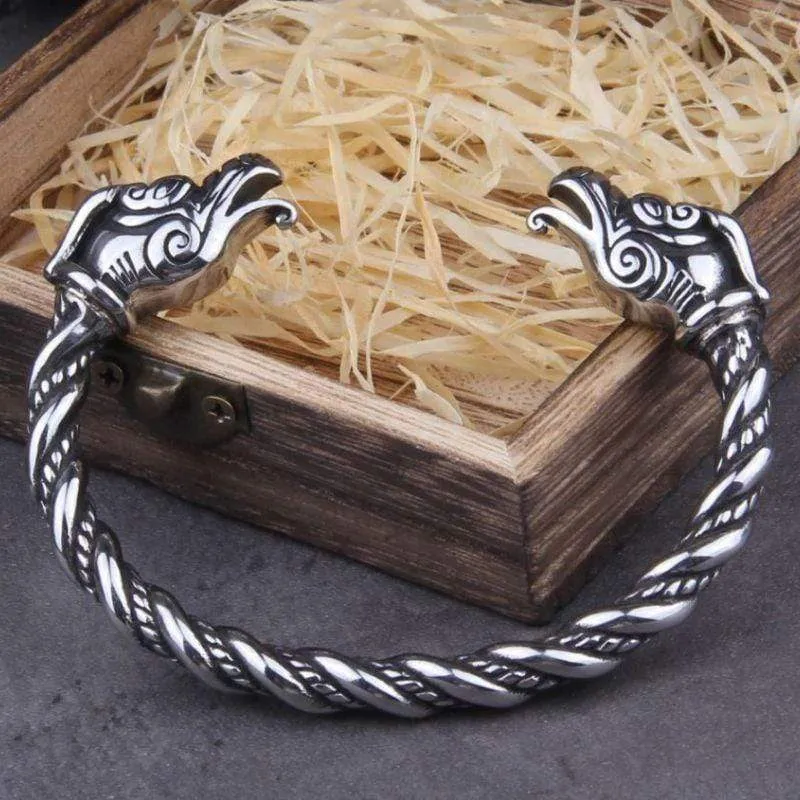 Bracelet de Loyauté Viking - tête de Dragon