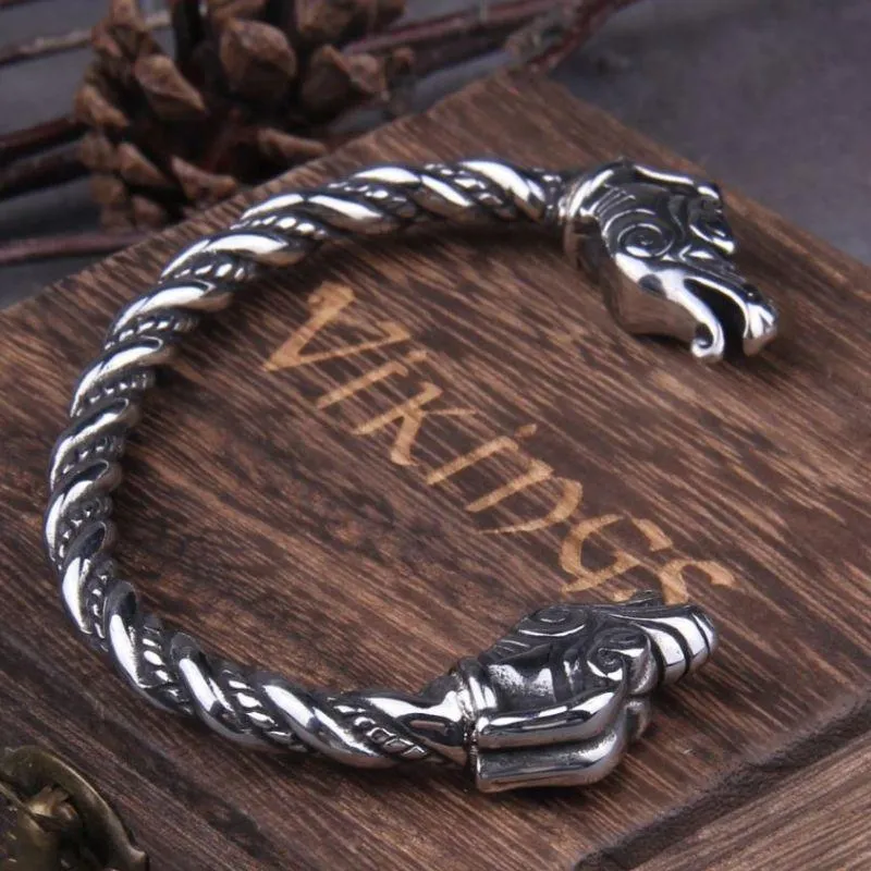 Bracelet de Loyauté Viking - tête de Dragon