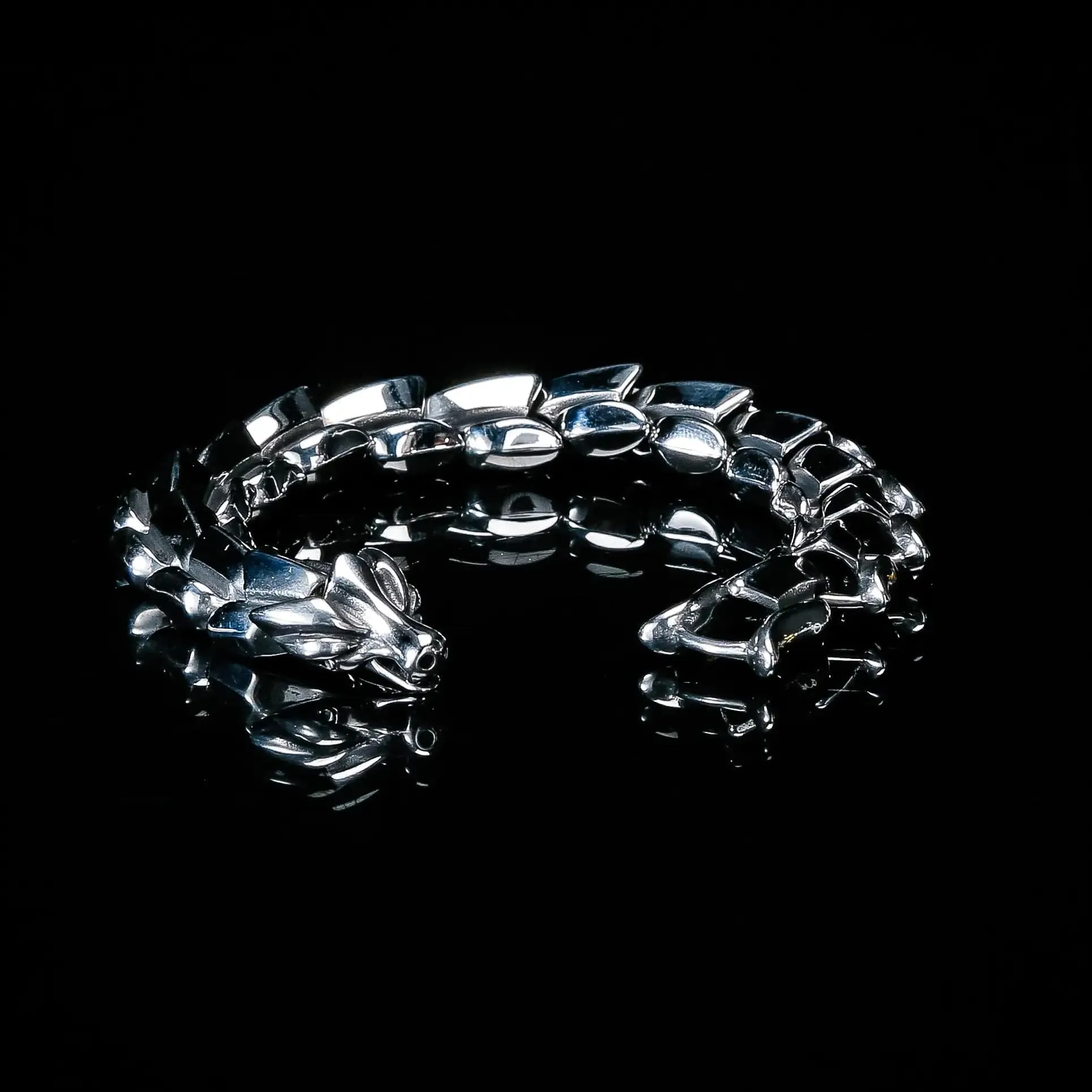 Bracelet du serpent "Colère de Jörmungand" - Argent